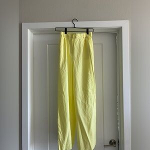 Open edit yellow linen pant